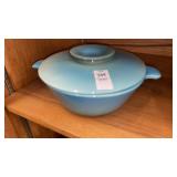 Hull Pottery divided lidded casserole dish