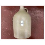 Vintage Glazed Pottery Crock Jug with thumb handle