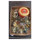 Tray Lot of Assorted Costume Jewelry
