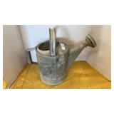 Vintage galvanized metal watering can - 15 inches