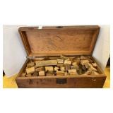 Wooden bin- 24 x 8 x 10.5 inches with wooden