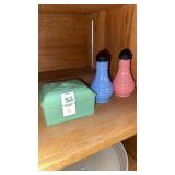 Fire King Jadeite cigarette trinket box and Hazel