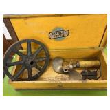 Wooden Stanley tools box (21inches) and assorted