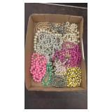 Tray Lot of Assorted Costume Necklaces