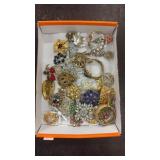 Tray Lot of Assorted Costume Brooches
