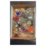 Tray Lot of Assorted Costume Brooches