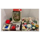 Vintage Christmas decorations - variety of- box