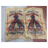 Vintage potato sacks