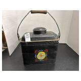 Tole Painted Miners Meal Bucket