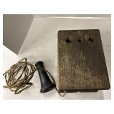 Antique Phone Box with hand crank