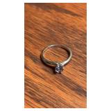 14 K Cinderella White Gold Ring