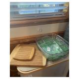 2 cutting boards, and deviled egg carrier