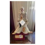 Porcelain clown figure - 14 inches h