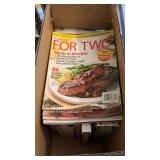 Assortment of cook books and magazines