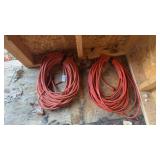 Lot of 2 Orange Extension Cords