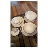 White glass ware set