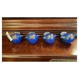 Ceramic blue birds- 3.5 inches wide - lot of 4