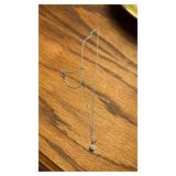 14 KT White Gold Necklace W .925 Clasp and