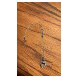 14 KT AJC White Gold Heart Necklace
