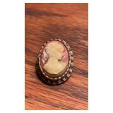 Cameo Woman Brooch