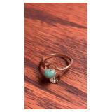 14 K Gold Ring W Gemstone