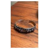 Sterling Floral Bracelet Marked K