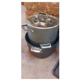 3  Calphalon pots and 2 steamers
