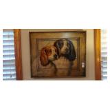 Dog wooden painting