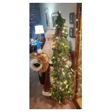5 ft standing Santa, with puppy. Tree lights up