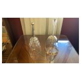 2 glass bells- tallest is 7.5 inches h