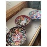 Hand painted bowls Turkey. 6 inch diameter