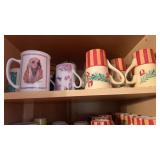 Cabinet Lot, 3 shelves of cups and glasses