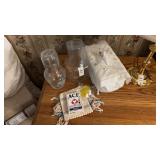 Glass Canisters and Tissue Box