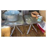 2 Patio End Tables