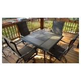 Outdoor Patio Set, Table with 4 Chairs