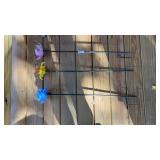 Art Glass Flower Stakes 3pc