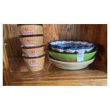Numbered Polish Pottery bowl with pie plate,