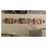 Live Laugh Love Wooden Wall Hangers