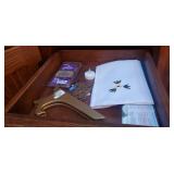 3 drawers of pot holders, and flatware