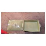 Glass casserole with lid