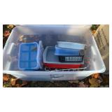 Tote Filled With Kitchen Utensils