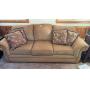 Tan Couch W Decorative Pillows
