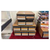 Lot of Cassette Tapes and Storage Bins