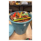 Bucket of Lincoln Logs