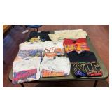 Lot of 8 Vintage NASCAR T Shirts Some Signed