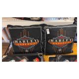 Two Harley Davidson Throw Pillows