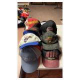 Lot of Vintage Hats Advertising Name Brand and