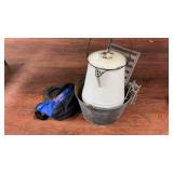 Galvanized Bucket, Enamel Tea Kettle and More