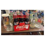 Coca-Cola Classic NASCAR Bottles, Glass Mugs, &