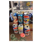 Lot of Empty Collectible Pepsi Cans